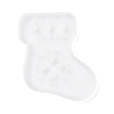 Stocking with Heart Pendant Silicone Molds DIY-K051-33-1