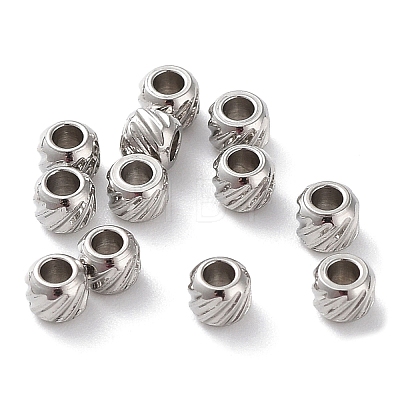 201 Stainless Steel Spacer Beads STAS-K259-14C-P-1