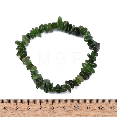 Natural Other Jade Chip Beaded Stretch Bracelets for Women Men BJEW-L038-01B-1