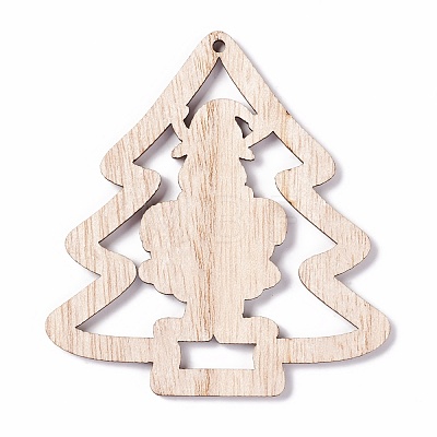 Printed Wood Big Pendants FIND-H030-01-1