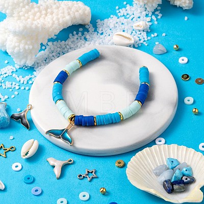Ocean Theme Beads & Charms DIY Jewelry Making Finding Kit DIY-FS0002-18-1