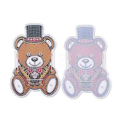 5D DIY Bear Pattern Animal Diamond Painting Pencil Cup Holder Ornaments Kits DIY-C020-06-1