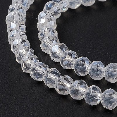 Crystal Glass Rondelle Beads Strands EGLA-F049C-03-1