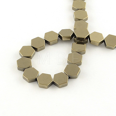Electroplate Non-magnetic Synthetic Hematite Bead Strands G-S203-18G-1