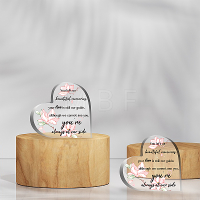 Heart-shaped with Word Acrylic Ornaments DJEW-WH0241-010-1
