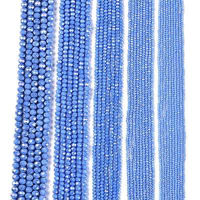 Electroplate Glass Beads Strands EGLA-A044-P4mm-B17-1