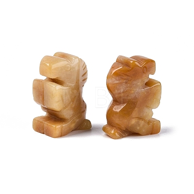 Natural Topaz Jade Horse Figurine DJEW-N005-01E-1