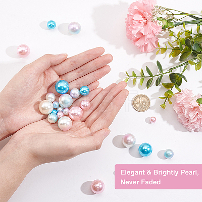 ABS Plastic & Plastic Imitation Pearl Beads KY-BC0001-33-1
