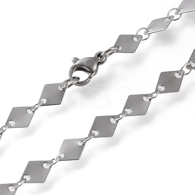 304 Stainless Steel Link Chain Necklaces STAS-I156-25P-1