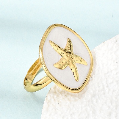 304 Stainless Steel Enamel Cuff Open Rings SA-CBA369F-04G-05-1