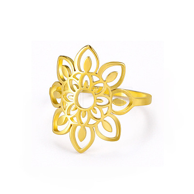 Bohemian Style 304 Stainless Steel Finger Rings for Women FS-WGCEB2E-06-1