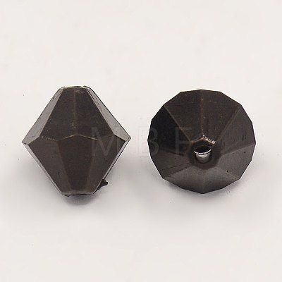 Faceted Bicone Transparent Acrylic Beads DBB10MM10-1