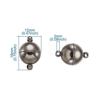 Round Brass Magnetic Clasp KK-TA0007-44B-1