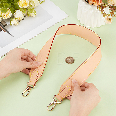 Double Face Cowhide Leather Long Bag Straps PURS-CL0001-49A-1