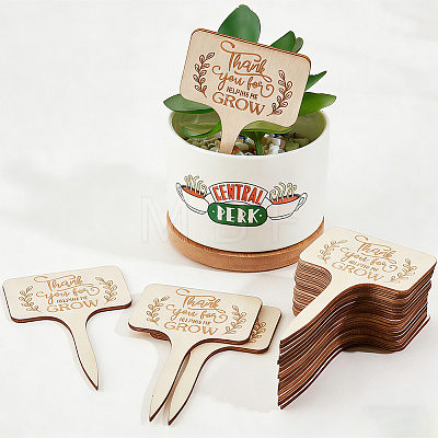 Wood Plant Labels DIY-GF0014-39A-1