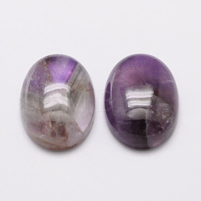 Oval Natural Amethyst Cabochons X-G-K020-25x18mm-03-1