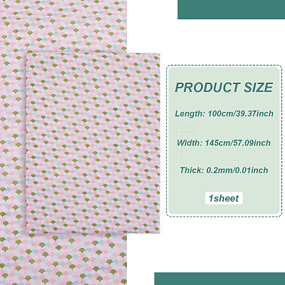 Polyester Mermaid Fish Scale Pattern Fabric DIY-WH0622-024A-1