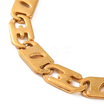 PVD Vacuum Plating 304 Stainless Steel Mariner Link Chain Bracelets BJEW-B078-77GP-1