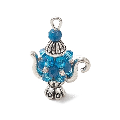 Glass Seed Beaded Pendants PALLOY-MZ01273-01-1
