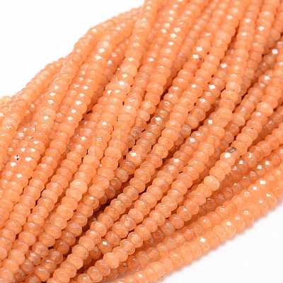 Dyed Natural Malaysia Jade Rondelle Beads Strands X-G-E316-2x4mm-01-1