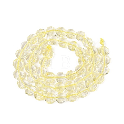 Transparent Crackle Glass Beads Strands GLAA-Q108-03A-01-1