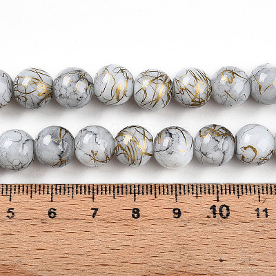 Baking Painted Glass Beads Strands DGLA-N003-10mm-B01-1