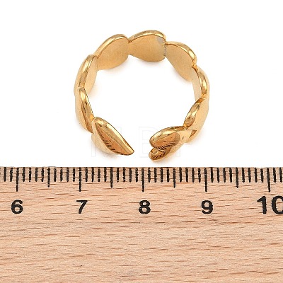 304 Stainless Steel Cubic Zirconia Cuff Open Ring for Women CU-CBACD1D-01G-03-1