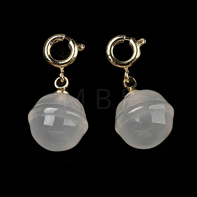 Natural White Agate Pendant Decorations G-R489-43G-1