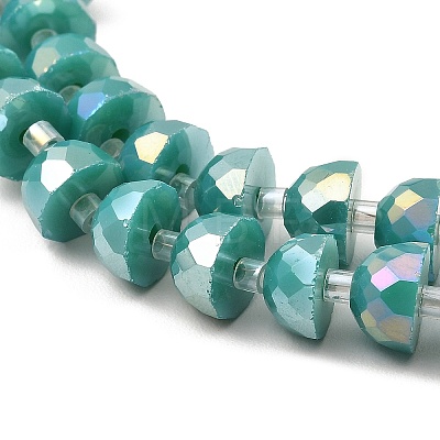 AB Color Plate Glass Beads Strands EGLA-P051-02A-B04-1