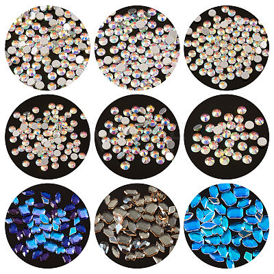  24 Style Transparent K9 Glass Cabochons GLAA-TA0001-24-1