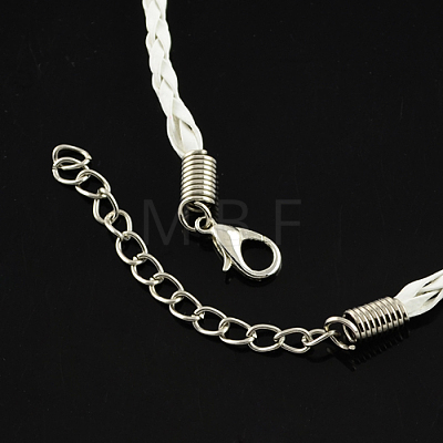 Trendy Braided Imitation Leather Necklace Making NJEW-S105-003-1