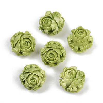 Synthetic Coral Dyed Carved Beads X1-SHEL-D001-01B-1