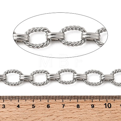 304 Stainless Steel Twist Oval Link Chains CHS-Z007-10P-02-1