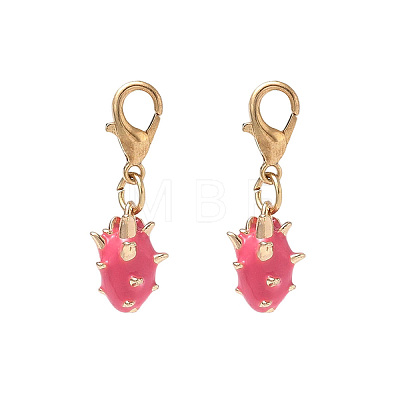 Brass Enamel Pendant Decorations HJEW-YW00573-08-1