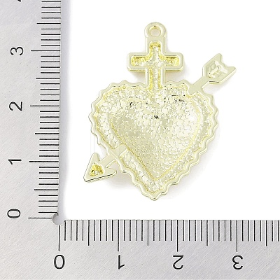 Rack Plating Alloy Enamel Pendants PALLOY-F018-34G-01-1