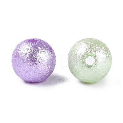 Textured Opaque Acrylic Beads OACR-N160-01A-1
