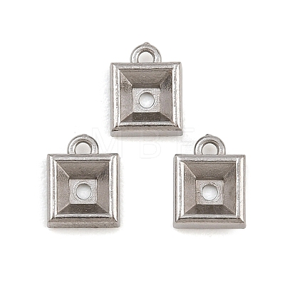 304 Stainless Steel Charm Rhinestone Settings SA-CBAC865-07E-P-1