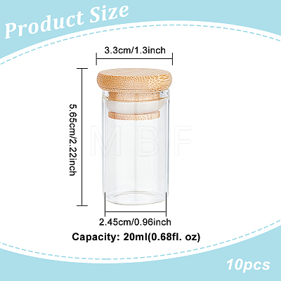 Transparent Glass Bottle CON-WH0092-34B-1