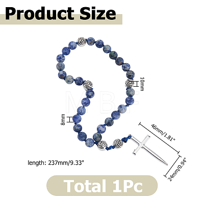 Alloy Natural Blue Spot Jasper Beads Pendant Decorations HJEW-HS00103-1