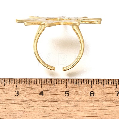 Brass Cuff Rings for Women RJEW-Q008-10G-1