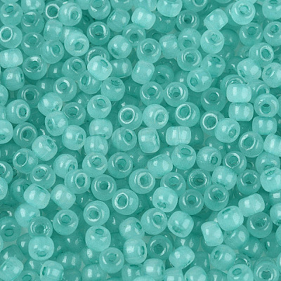 6/0 Transparent Inside Colours Glass Seed Beads SEED-N008-08G-1