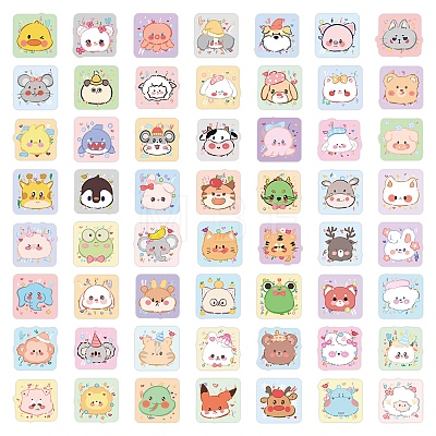 60Pcs Paper Stickers PW-WG57DEE-01-1