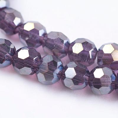 Electroplate Glass Beads Strands EGLA-D021-73-1