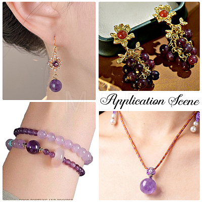 Natural Grade B Amethyst Beads G-PA0002-59B-1