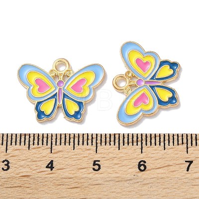 Alloy Enamel Pendants ENAM-O001-10C-G-1