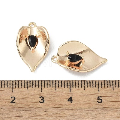 Brass Cubic Zirconia Pendants KK-H482-12G-05-1