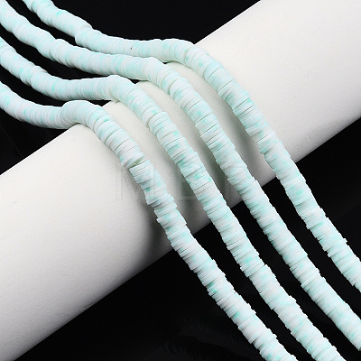 Handmade Polymer Clay Beads Strands CLAY-R089-6mm-169-1