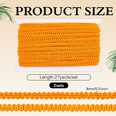 2Bags Polyester Lace Trim OCOR-ME0001-84D-1