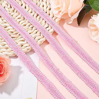 Polyester Braided Lace Trim OCOR-WH0074-92F-1