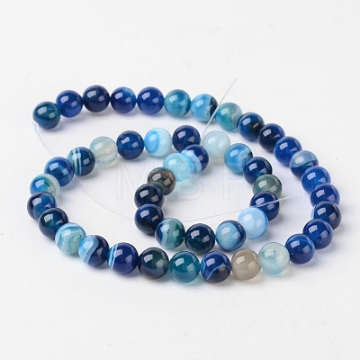 Natural Striped Agate/Banded Agate Beads X-AGAT-8D-8-1